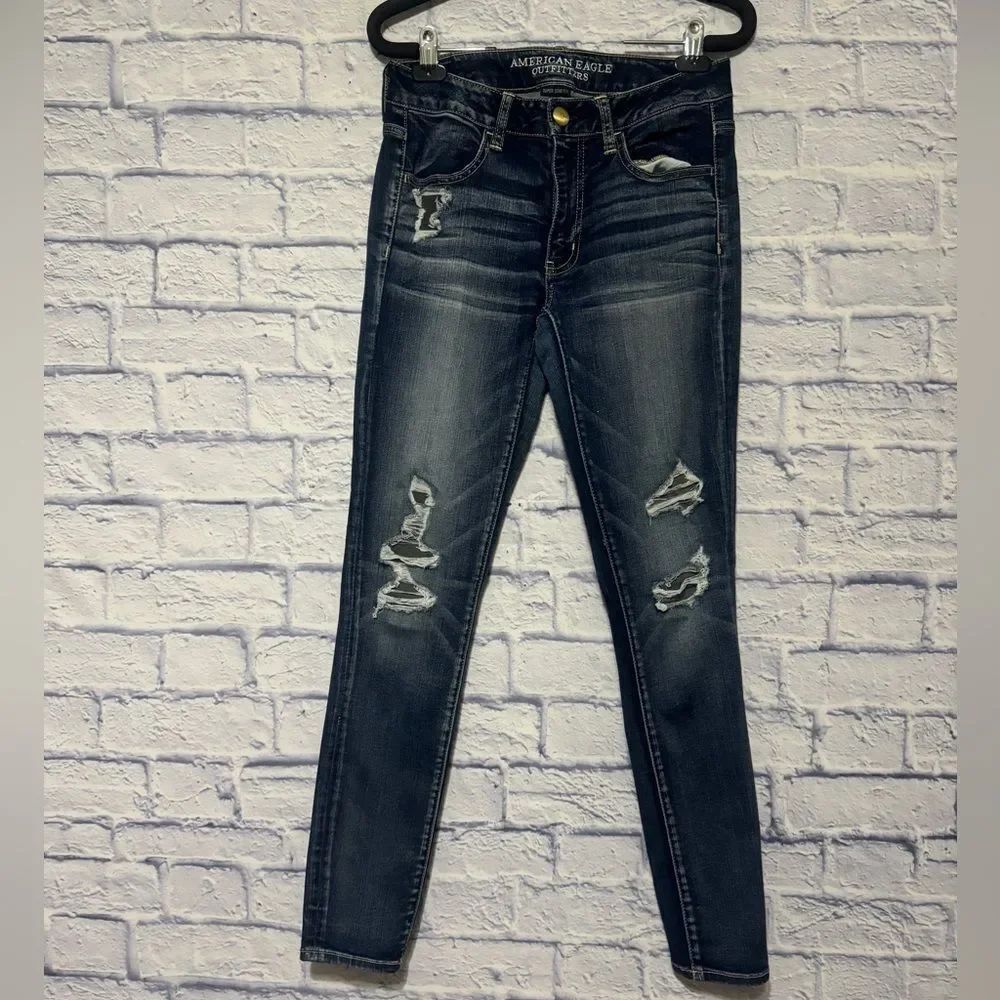 American Eagle AE Skinny Stretch Denim Jeans Jegging Womens 6 Reg 28